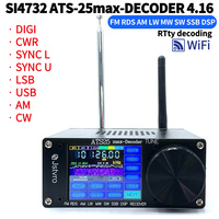 SI4732 ATS-25 Max-Decoder Radio Receiver Version 4.16 ALL Band Radio Receiver Adds Adds CW RTty Decoding Function WiFi Function