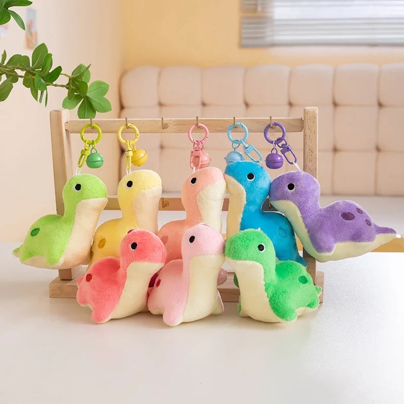 8 colori dinosauro morbido ciondolo regalo peluche peluche Kawaii Dino peluche simpatico giocattolo peluche Kawaii portachiavi zaino Decor
