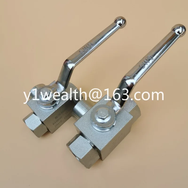 Inner wire threaded high pressure hydraulic two-position three-way ball valve KHB3K-G1/4 3/8 1/2 3/4 G1 valve 6 points