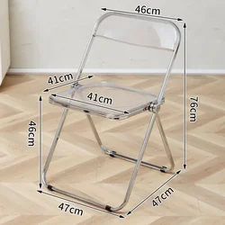 Acrylic Transparent Crystal Folding Chair INS Simple Style Furniture Furniture Balcony Coffee Chair Suite Bold Transparent Chair