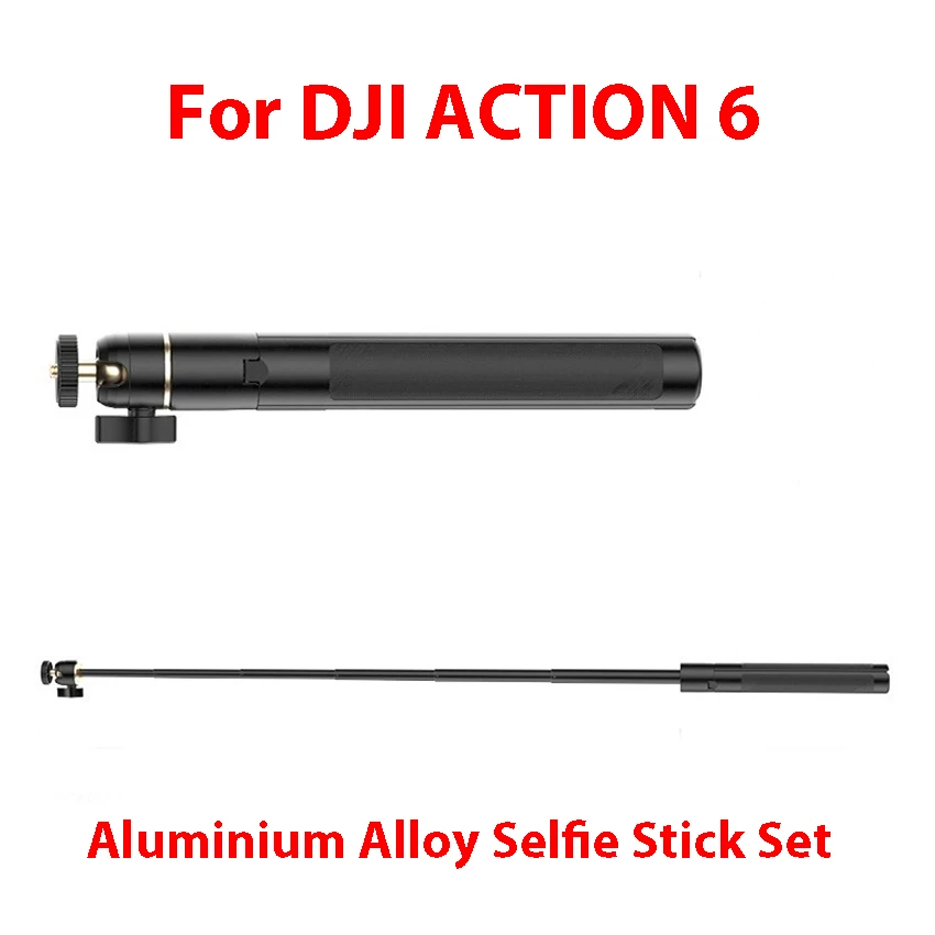 

Для DJI ACTION6 телескопическая палка для селфи из алюминиевого сплава, набор выдвижных палок для селфи, аксессуары для экшн-камеры
