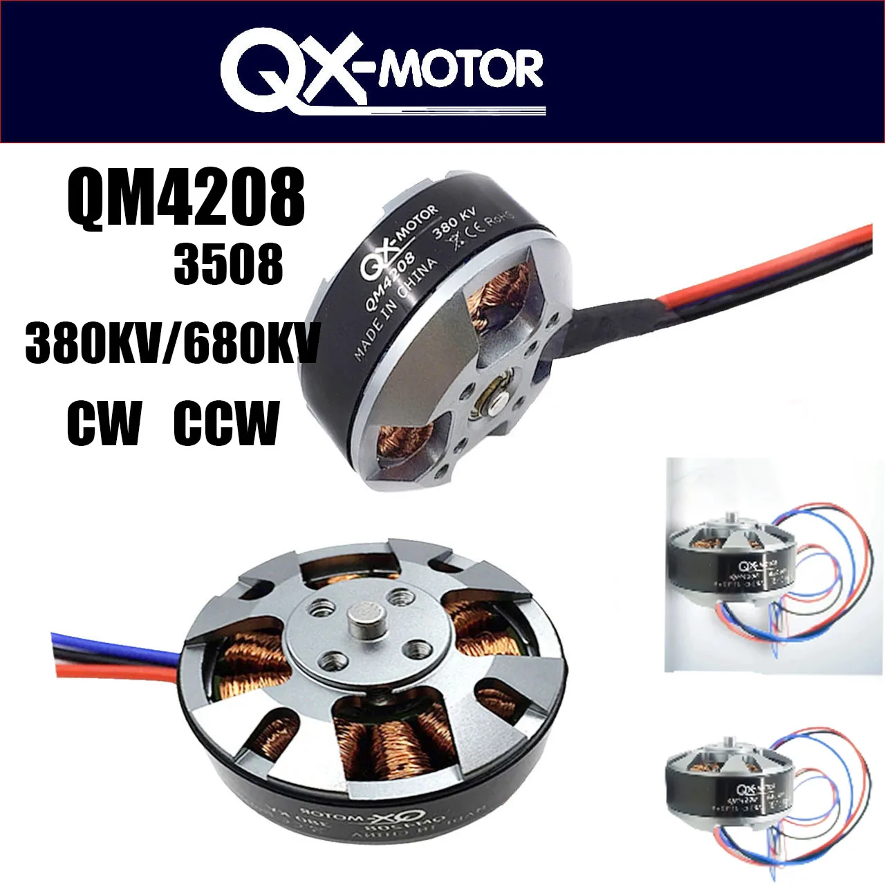 Hot Sale QX-MOTOR 3508 QM4208 380/680KV Brushless Motor Accessories For Remote Control Toy Parts