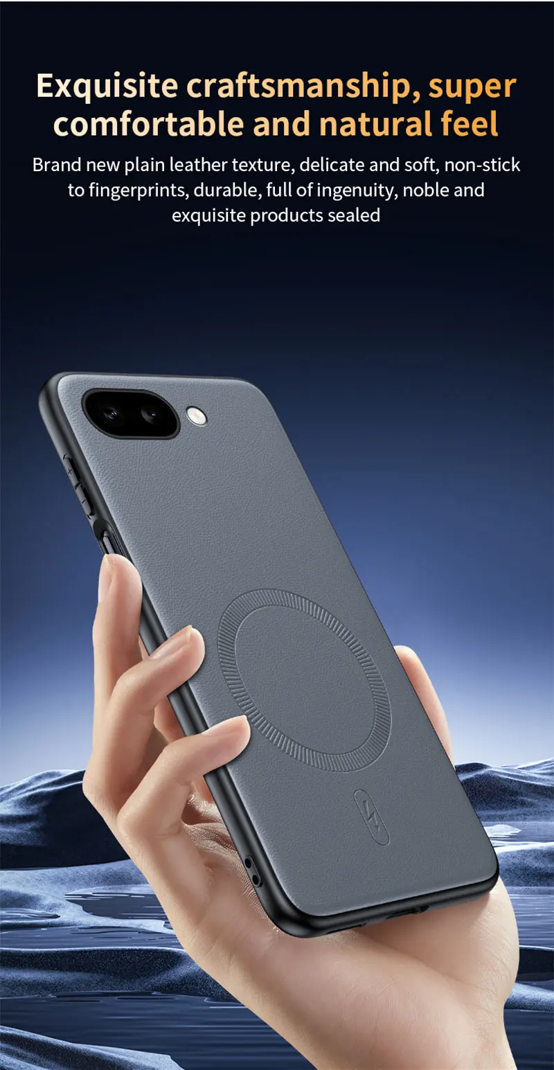 Für Pixel 9a Hülle Magnetische Leder-Schutzhülle für Google Pixel 9a Anti-Fingerabdruck Rutschfeste PC+TPU – Detail 14