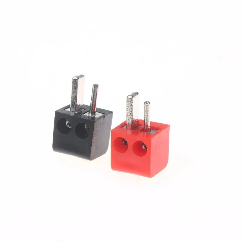 2Pcs Screw Terminal Block Connector 2Pin DIN Hi-Fi Speaker-Plug Connectors Red Black Electrical Equipment-Plug Connector