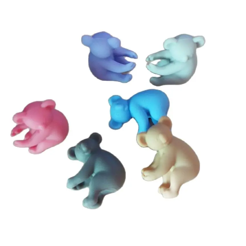 Set of 6pcs Reusable Koala Shape Silicone Wine Glass Charm Markers