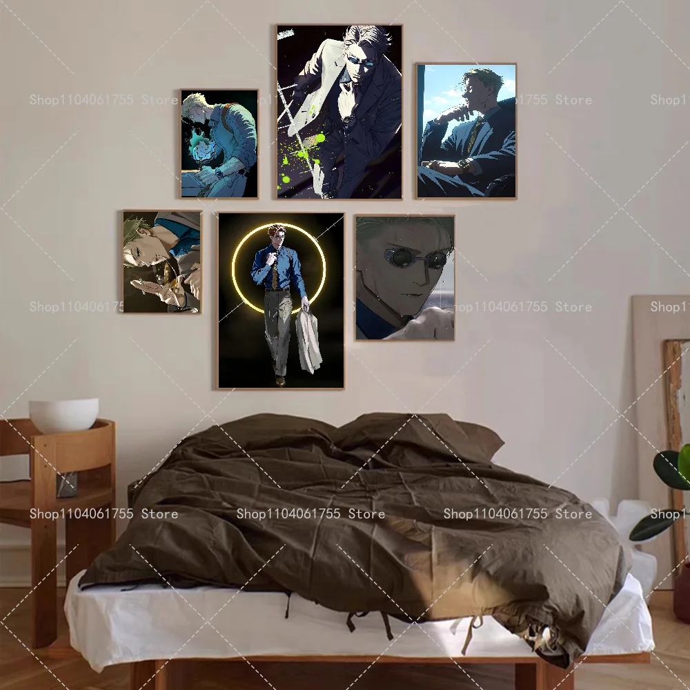 1PC Anime Jujutsu Kaisen Nanami Poster Self-adhesive Art Waterproof Paper Sticker Coffee House Bar Room Wall Decor