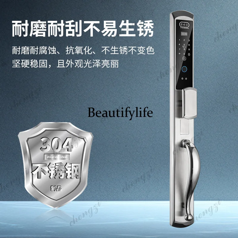 Automatic 3D facial recognition fingerprint password lock Home electronic smart door lock Anti-theft