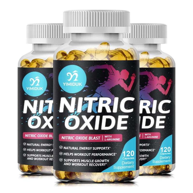 Nitric Oxide Supplement Capsules L Arginine 3X Strength Premium Muscle Supporting Nitric Booster for Strength & Energy