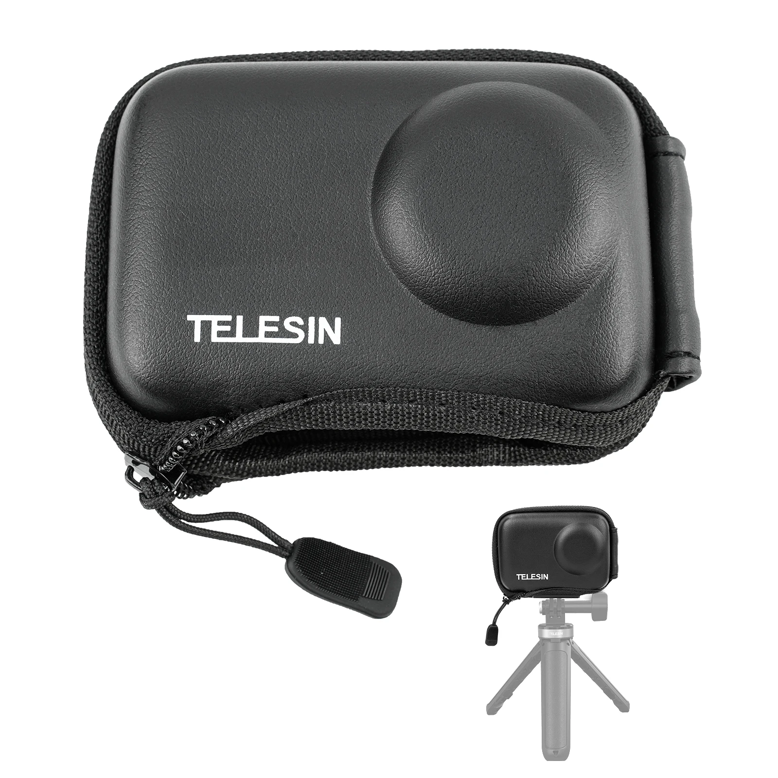 TELESIN Mini Storage Protection Bag For Dji Osmo Action 4 Brushed Half Open Quick Release Carrying Case for Action 3 Accessories