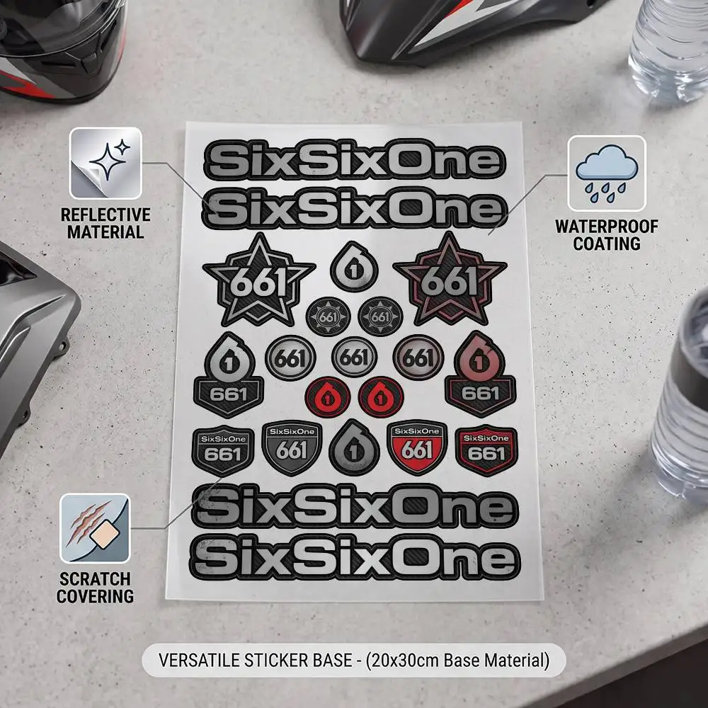 FOR 661 Durable Waterproof Reflective Decor Sticker Scratch Cover For Motorcycle Car Helmet Fridge Accessories - view 3