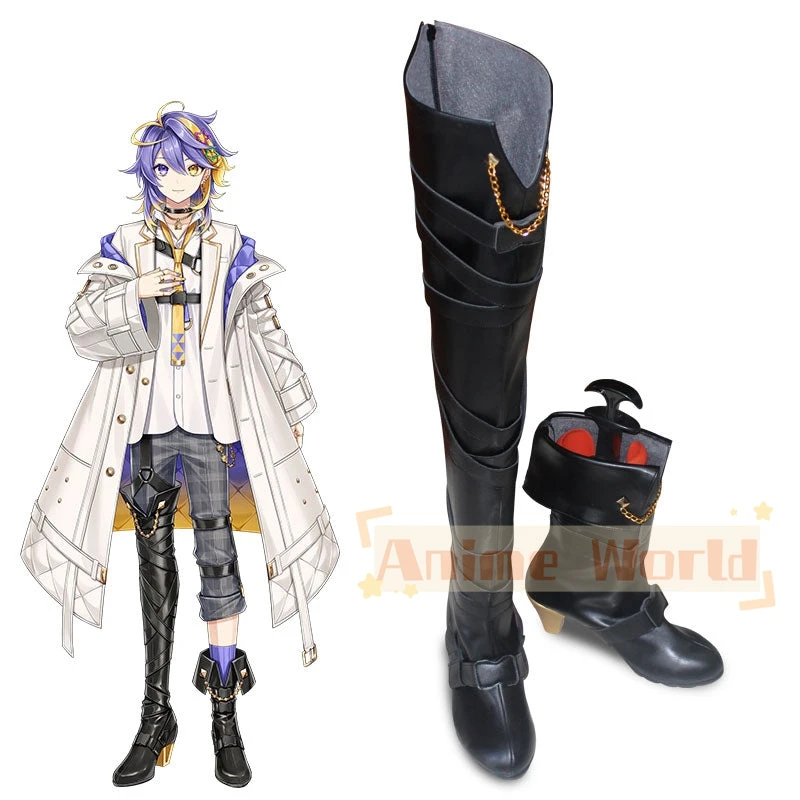 Virtual YouTuber Aster Arcadia Cosplay sapatos, Custom Made botas, Halloween Carnaval