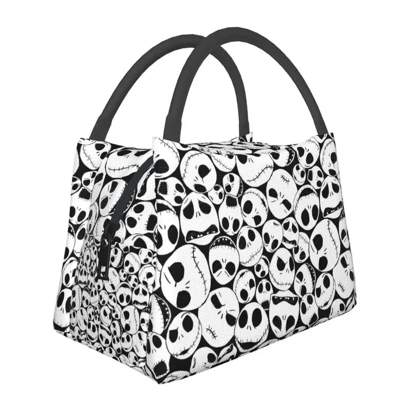 

Custom Nightmare Before Christmas Jack Skellington Thermal Insulated Lunch Bags Resuable Lunch Tote Multifunction Meal Food Box
