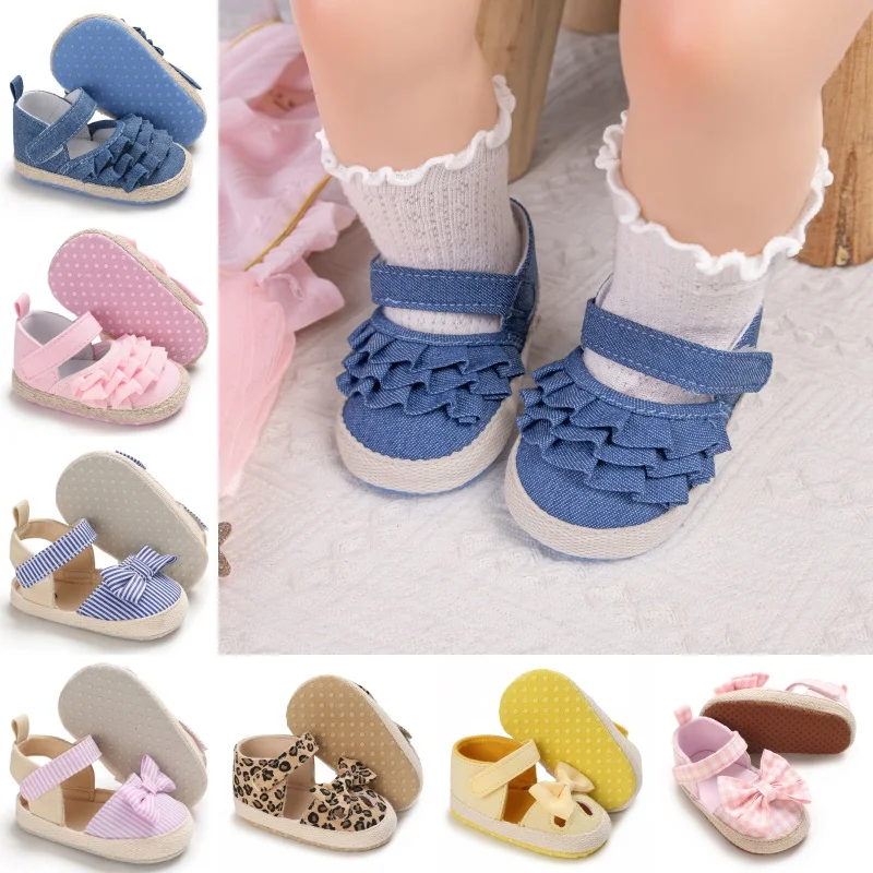 

Spring and Autumn Baby Shoes 0-1 Year Old Girl Baby Shoes Soft soled Baby Shoes Butterfly Knot Learning Shoes Princess Shoes