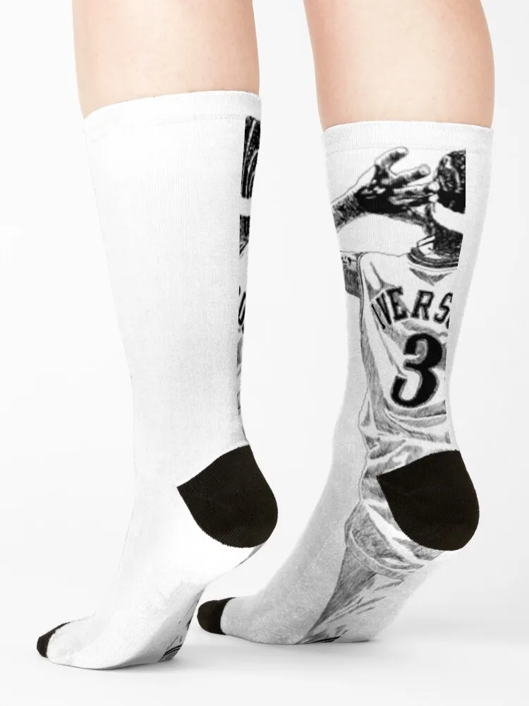 Chaussettes allen-iverson pour hommes et femmes, cadeau amusant de course