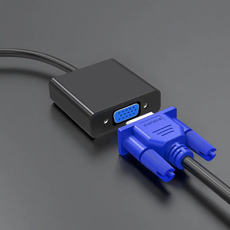 อะแดปเตอร์ DP เป็น VGA Full HD 1080P สายแปลง DP เป็น VGA หัว DP ตัวผู้ เป็น VGA ตัวเมีย สำหรับแท็บเล็ต แล็ปท็อป พีซี และทีวี