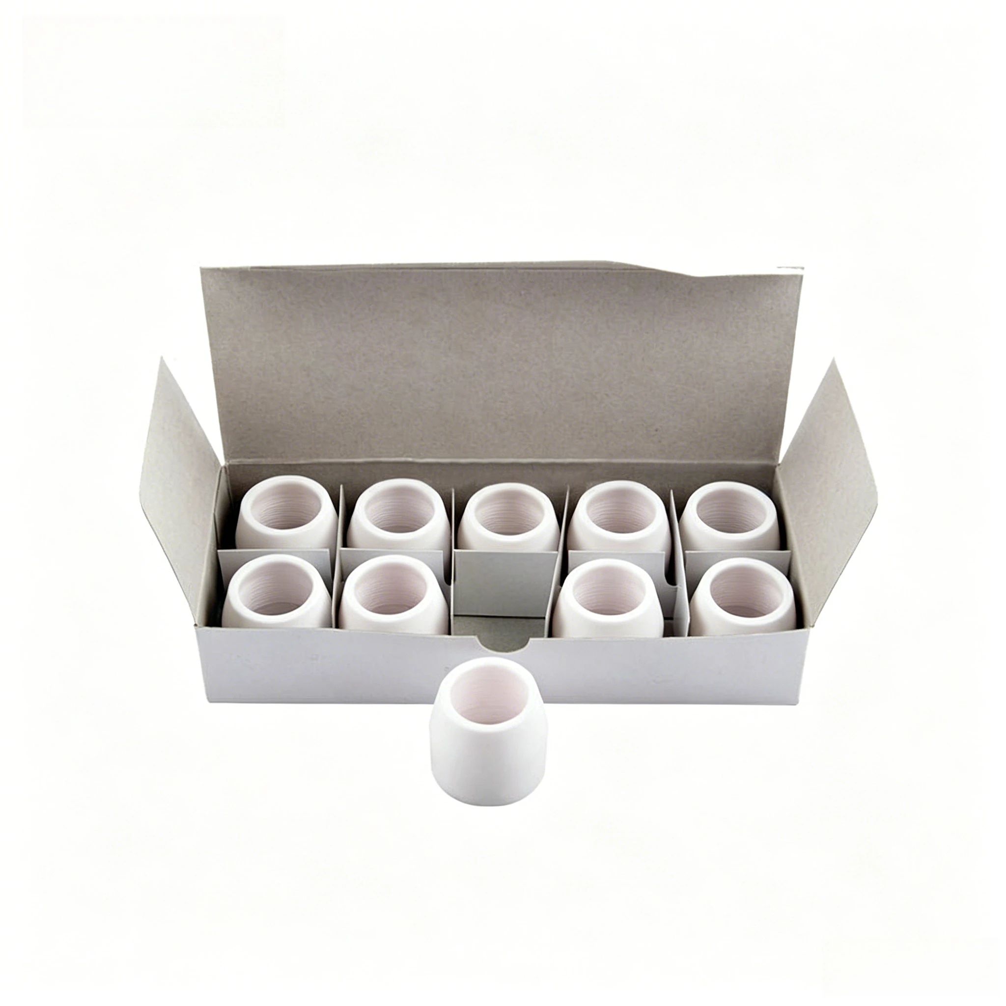 P80 Ceramic Shield Cup Cap 10Pcs Air Plasma Cutting Torch Gun Consumables for Inverter Cutter Machine