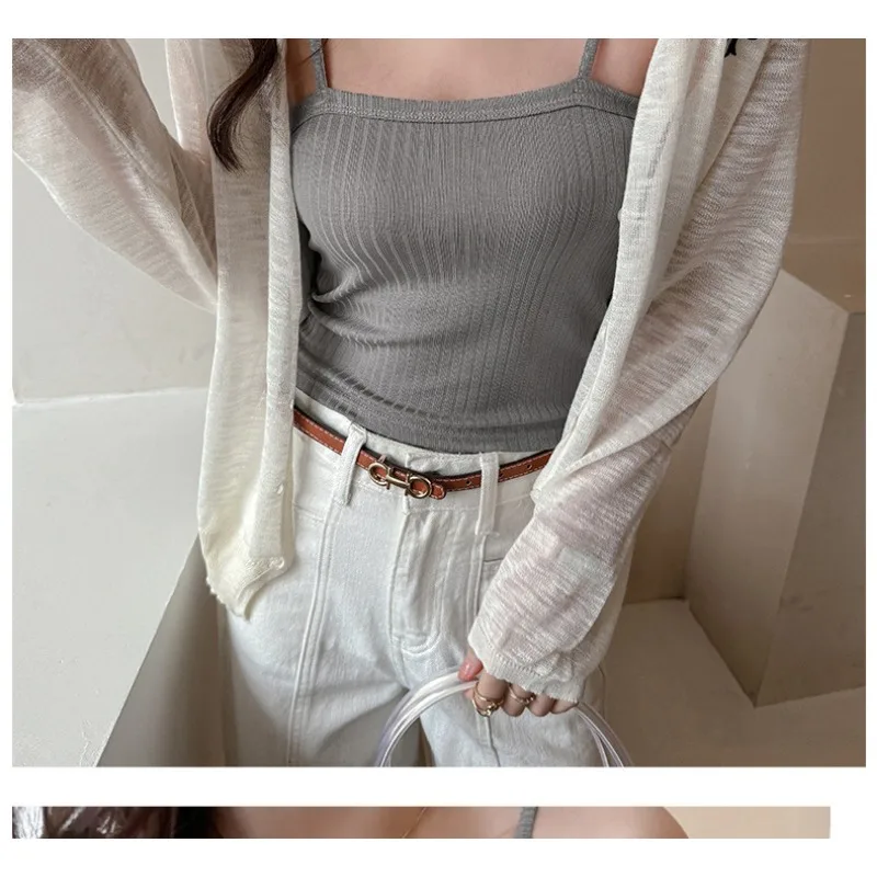 Pure Desire Solid Ribbed Fixed Padded Women Camisole Slim Short Tank Tops Inner Outer Wear Sexy Sleeveless Vest