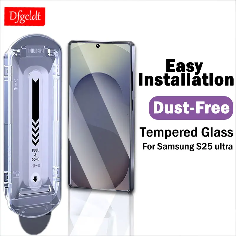 

Tempered Glass For Samsung Galaxy S25 S24 Ultra S23 S22 Plus Screen Protector Easy Install Auto-Dust Removal Kit Protective Film