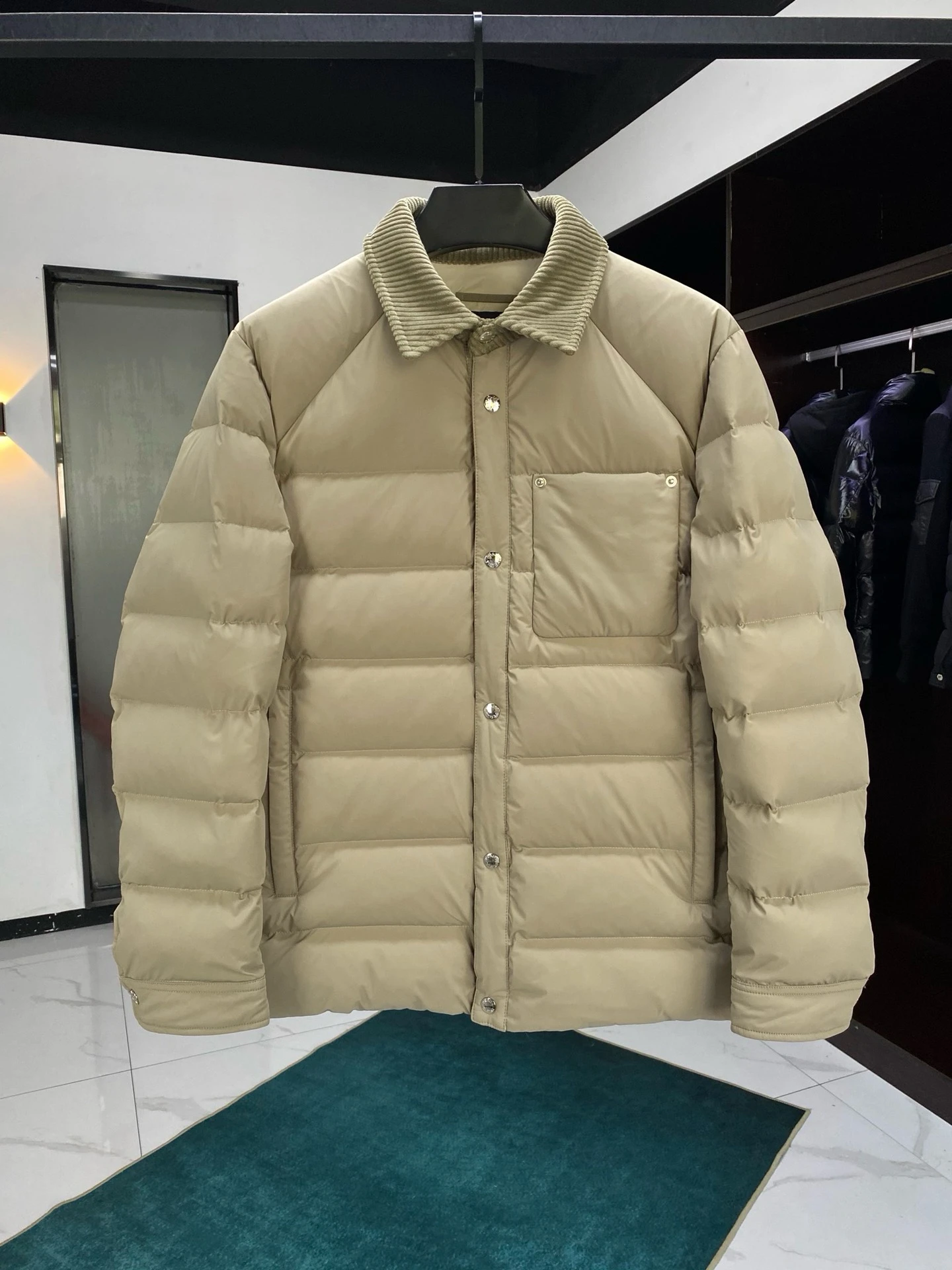 Autumn/Winter 2024 Men's short lapel goose down Jacket/down jacket casual casual warm comfortable simple