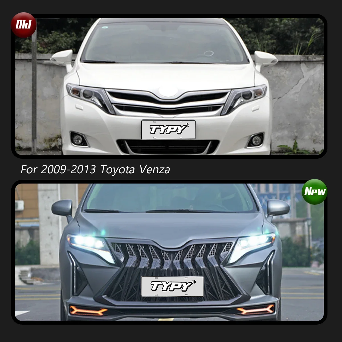 Car Headlights For Toyota Venza 2009-2013 LED Car Lamps Daytime Running Lights Dynamic Turn Signals Car Accessories