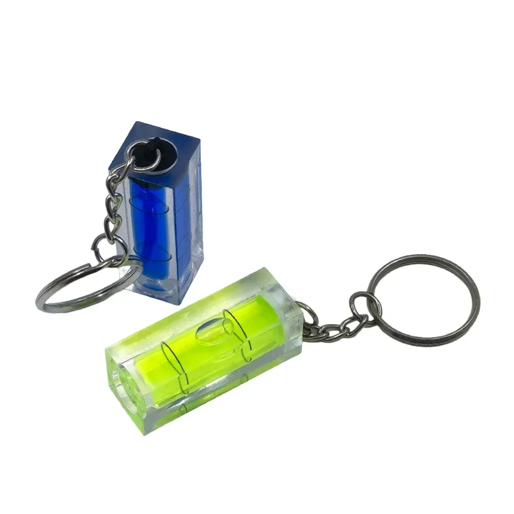 Square Level Green B-ullseye S-pirit Level Horizontal Inclinometer Measuring Tool Mini Key Ring PTZ T-type Level Accessory