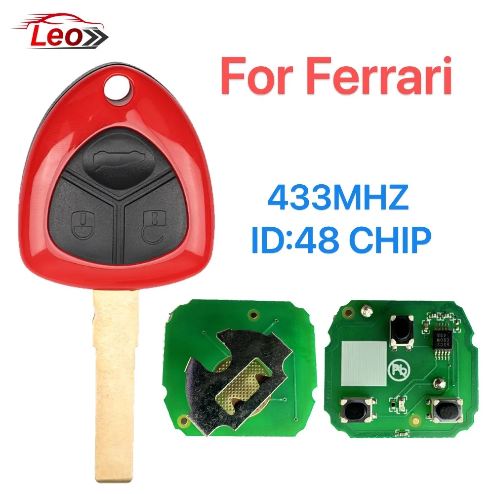 

Leo For Ferrari 458 Italia California 599 GTB Fiorano FF Smart Remote Key 433MHZ 48CHIP.