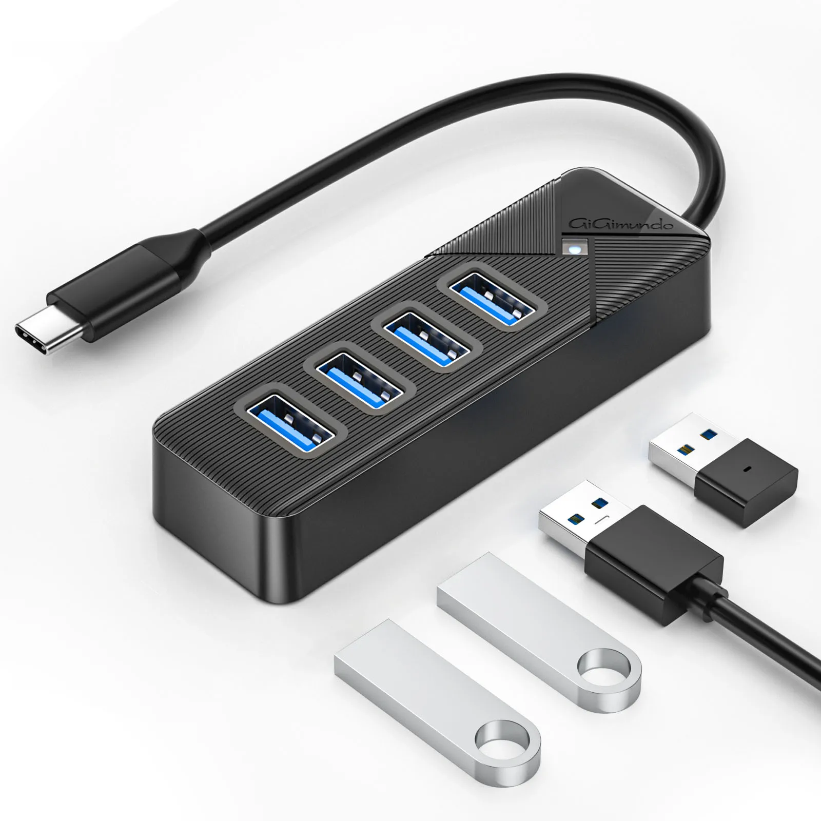Hub USB 3.0 High Speed USB-A 4 Porty Typu C Rozdzielacz 5Gbps Wieloportowy Adapter USB do Komputera PC…
