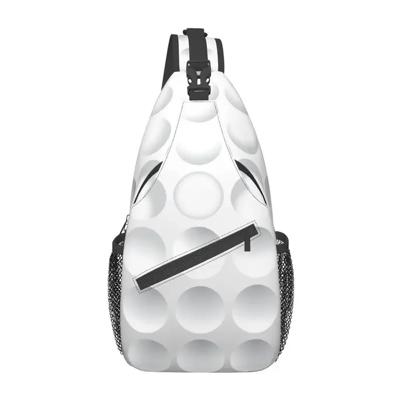 Personalisierte Schultertaschen mit Golfball-Muster für Herren, cooler Schulter- und Brust-Crossbody-Rucksack, Reisen, Wandern, Tagesrucksack