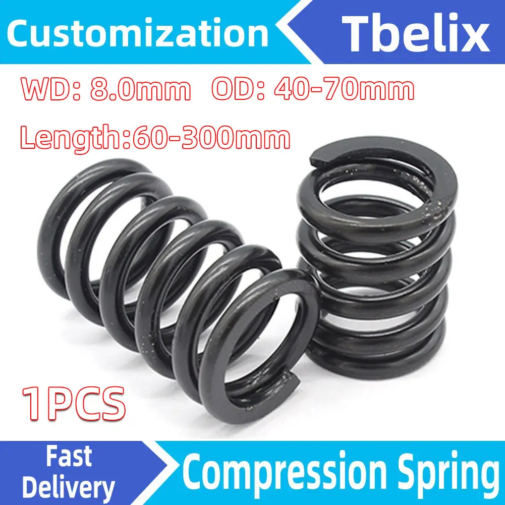 Tbelix 1PCS Compression Springs Large Spring Wire Diameter 8.0mm Compressed Pressure Spring Tension Expanding Spring