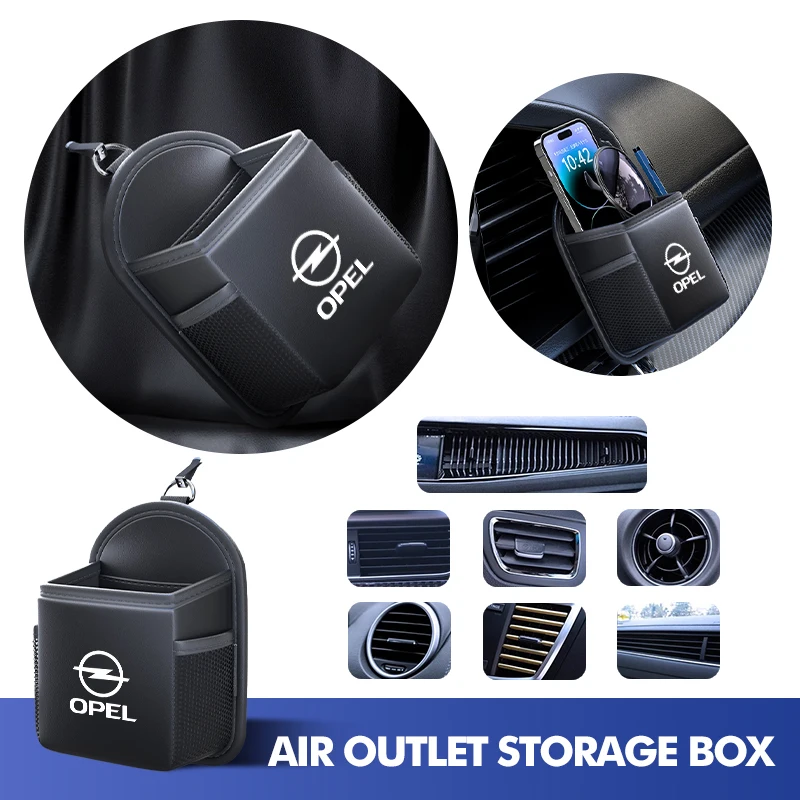 Painel do carro saída de ventilação ar suporte do telefone bolso cesta armazenamento para opel corsa astra h g j insignia vectra zafira meriva