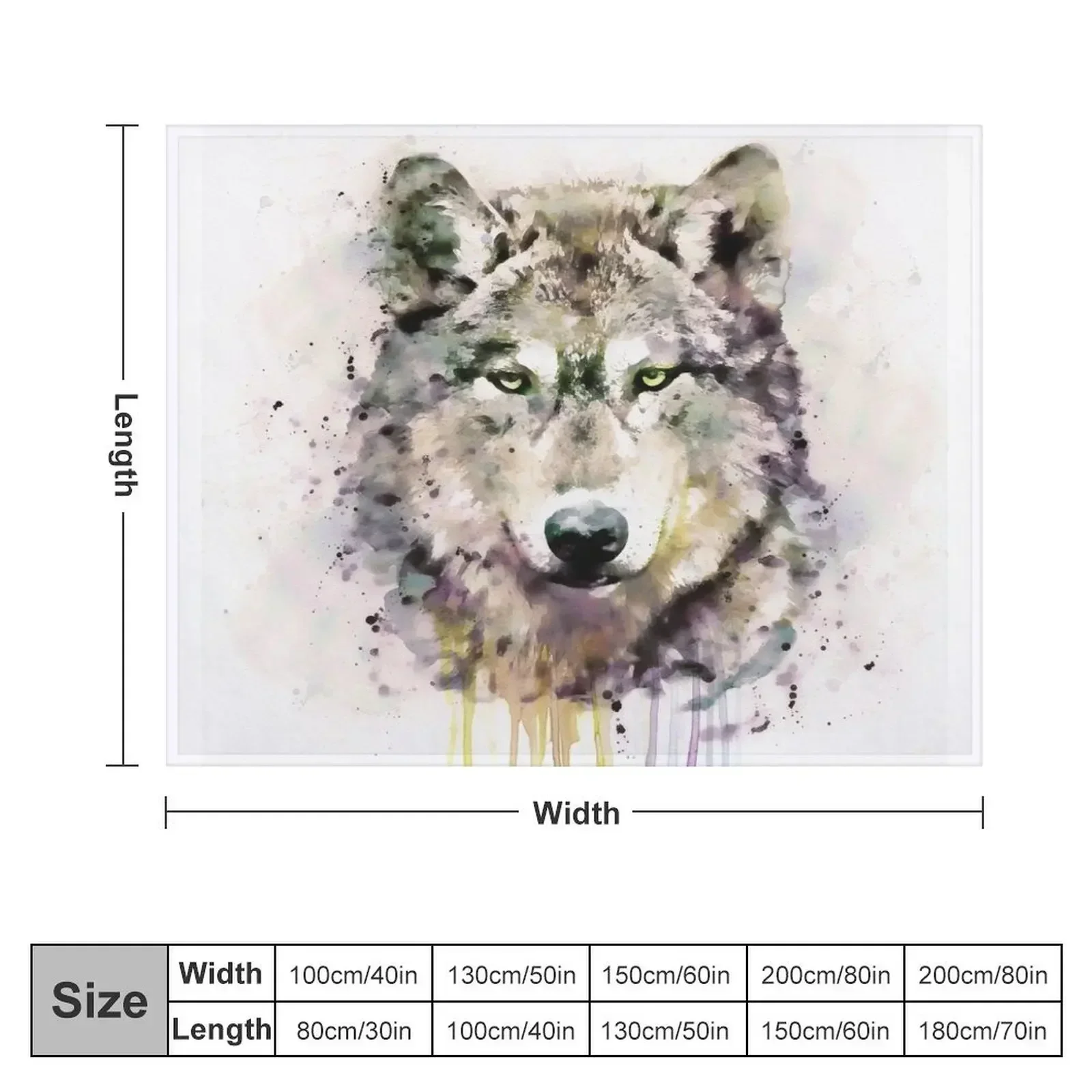 Wolf Head Throw Blanket Moving for babies Shaggy Fashion Sofas Blankets