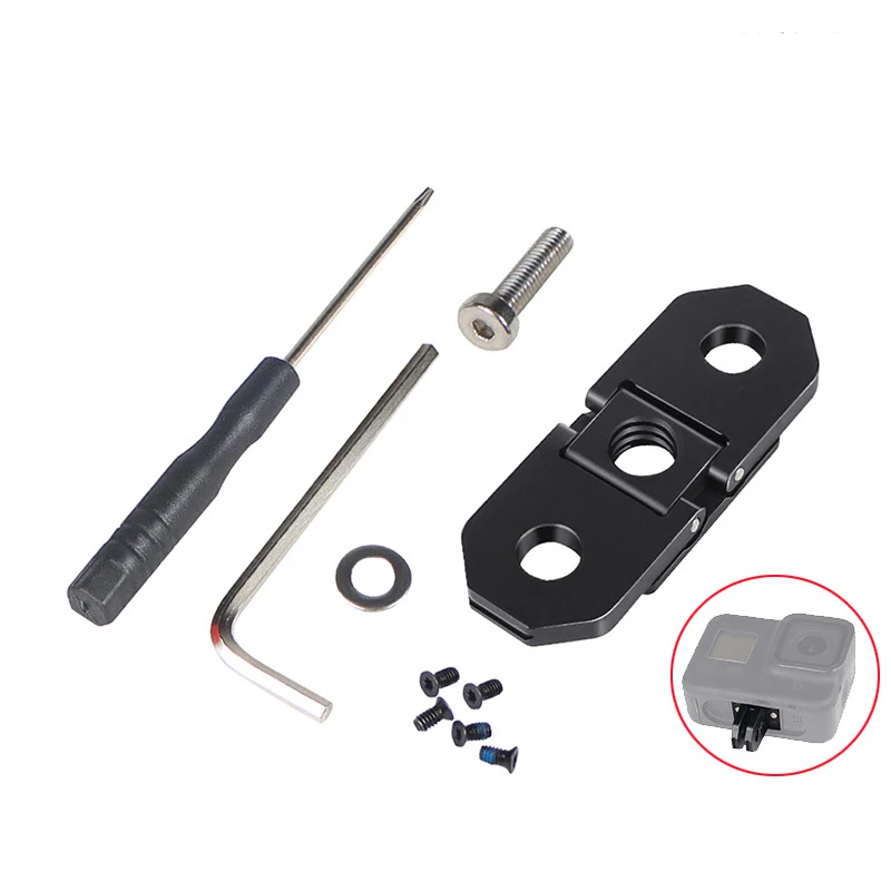 For Gopro 13 Accessories Metal CNC Mount Fold Suction Magnet Fixed replace Alloy Buckle 1/4\