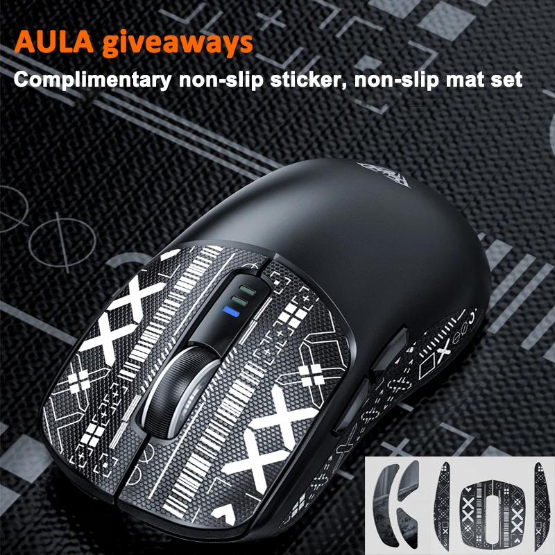 AULA SC580 Gaming Mouse Tri-mode Rechargeable Ergonomic Bluetooth Mouse 10000 DPI E-sports Lightweight Mice for Office Gaming