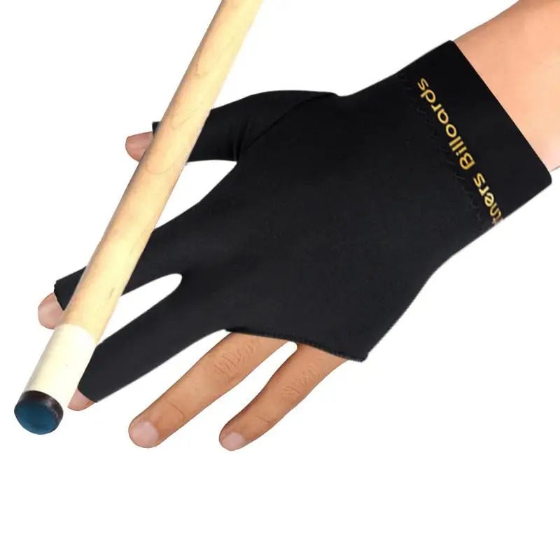 1PCS Three Fingers Snookers Glove Pure Color Elasticity Glove Hand Left Glove Billiard Anti Spandex Skid Right Billiard Gloves