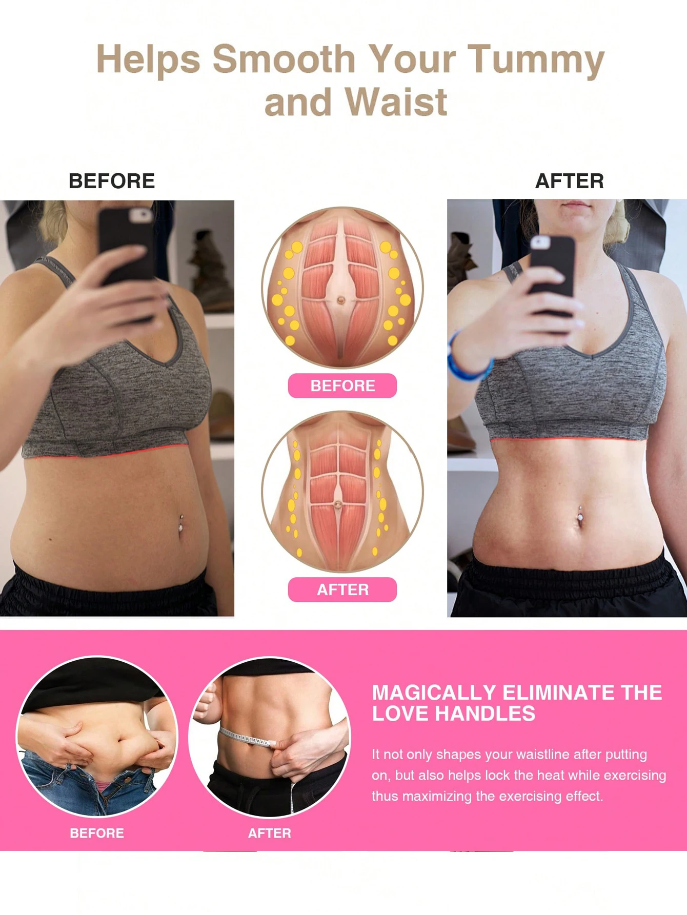 A Women's Waist Trainer Corset with Buckles – Slimming, Tight-Fitting, and Suitable for Sports