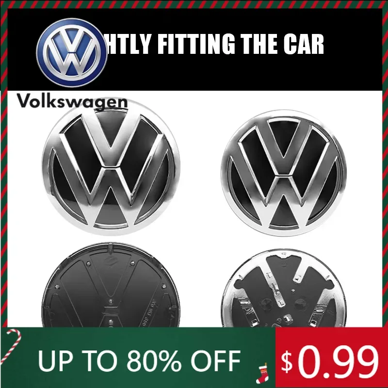 

Interior Stickers 2Pcs VW Replacement Front Grill Badge Rear Trunk Lid Emblem Logo Decorative For Volkswagen Polo 6 6C 2014-2018