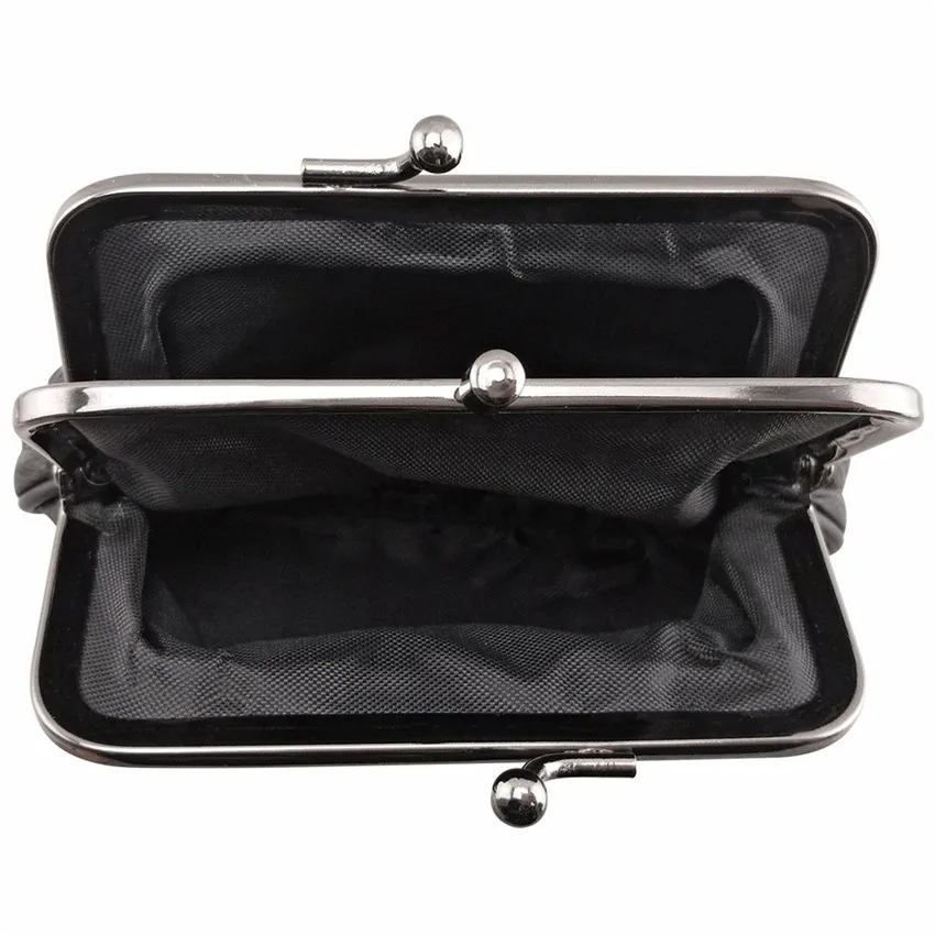 Bgeltodos carteira de couro genuíno feminina, bolsa para moedas, carteira pequena com fecho de metal de pele de carteira original