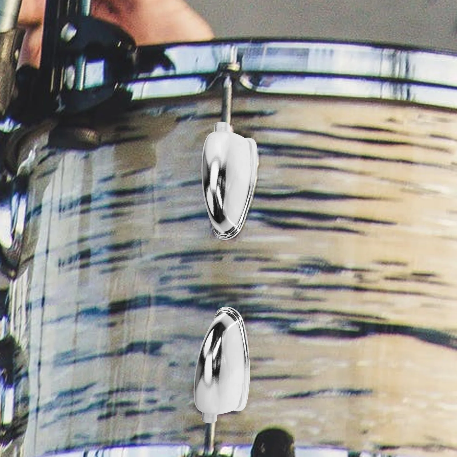 

2 Sets Drum Ear Accessories Keys Hooks for Snare Single Ended Lug Locks Metal Lugs