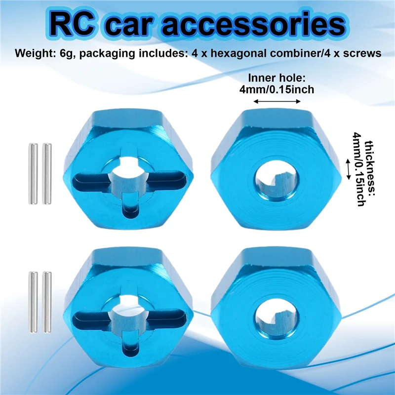 ABZZ-4 шт. шестиугольный обруч колеса шестигранный 7 мм обновление 12 мм металлический адаптер для 1/18 Wltoys A949 A959 A969 A979 K929 1/10 шин ABZZ-4 шт. шестиугольный обруч колеса шестигранный 7 мм обновление 12 мм металлический адаптер для 1/18 Wltoys A949 A959 A969 A979 K929 1/10 шин