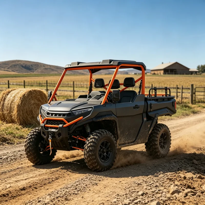 Premium Quality Crew Cab UTV 4x4 Side By Side 2 Seater Vehicle For Industrial Complex Worker Shift Transportation