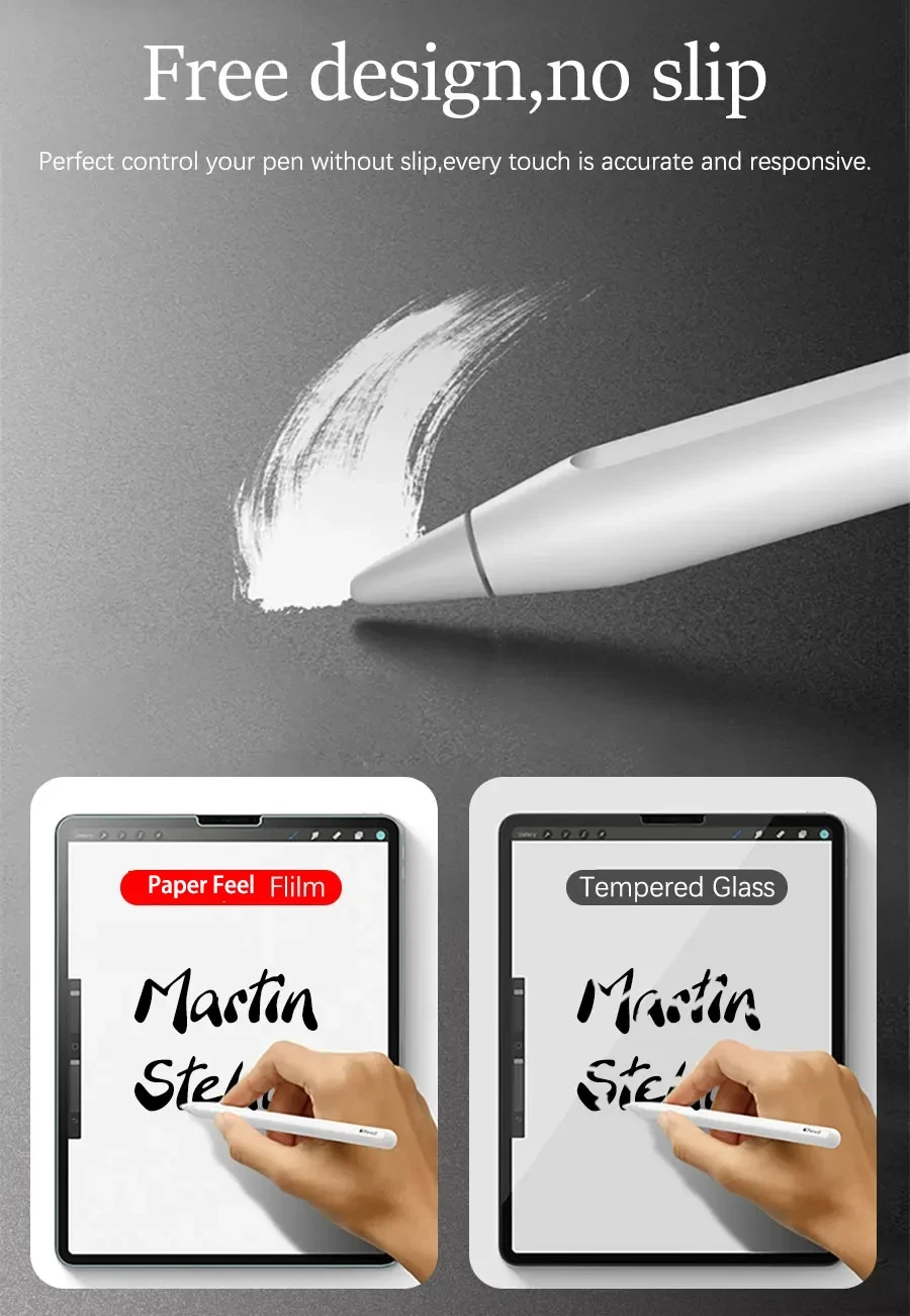 3 Stück Papiergefühl wie Displayschutzfolie für Samsung Galaxy Tab S7 S8 S9 Plus Ultra Samsung Tab S6 Lite S7 S9 Fe A8 A9 A7 Kein Glas – Detail 9
