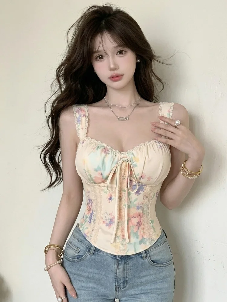 

Pure Desire Beautiful Lace Strap Vest Women's Summer New Inner Wear Outer Wear Design Sensation Sleeveless Top