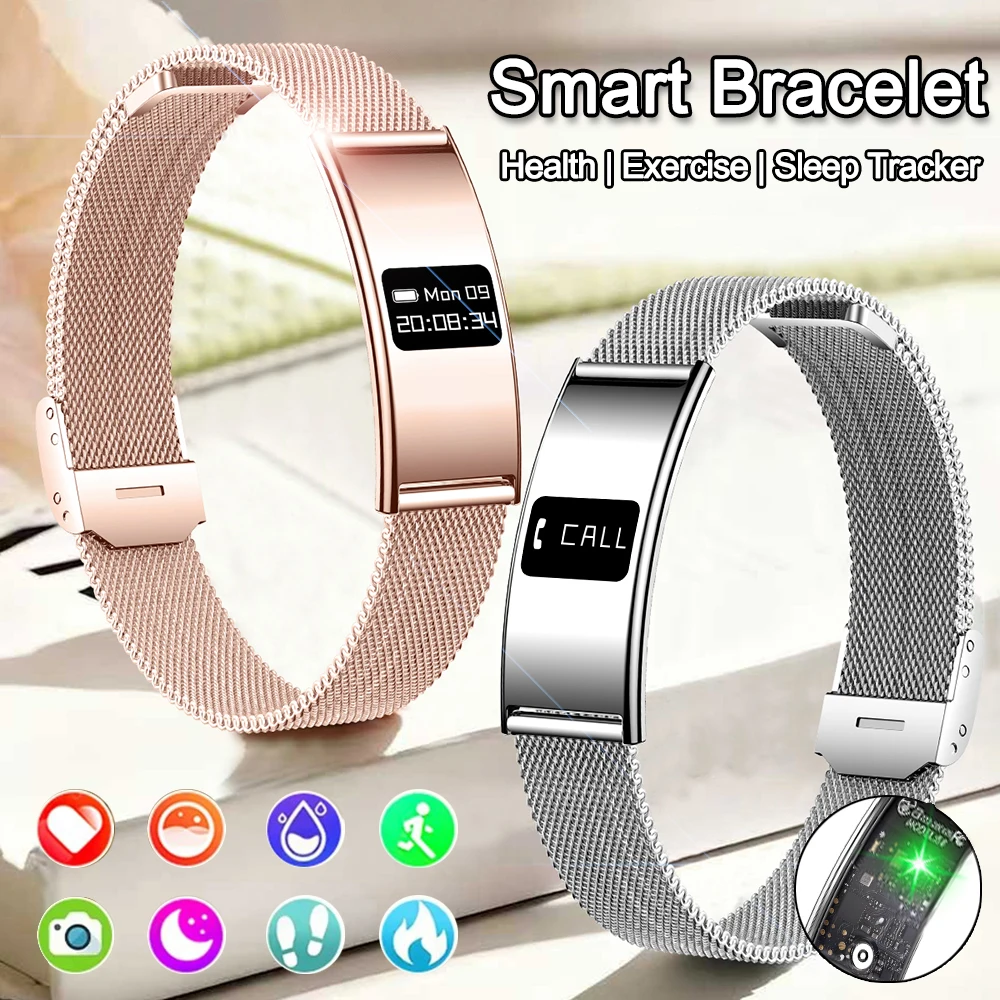 

New Ultra thin Smart Bracelet Activity Fitness Tracker Band Sleep Heart Rate Monitor Sport Smart Wristband with Free APP 2 Bands