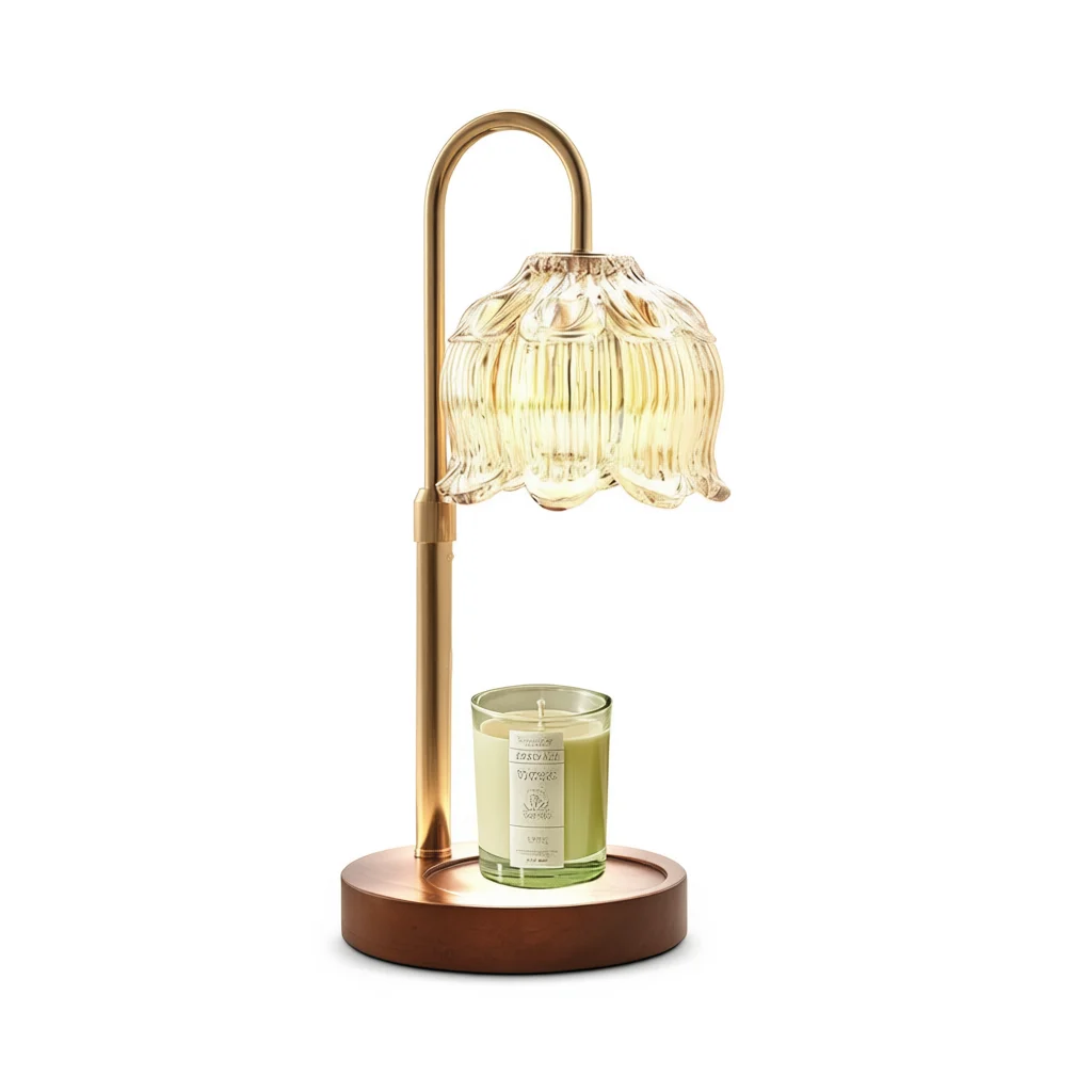 Electric candle heater light with timer, suitable for bedroom decoration and indoor desktop use