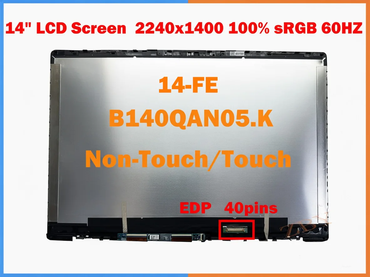 New model suitable for HP OmniBook X TPN-W163 14fe 14 fe LCD touch screen assembly laptop screen replacement component