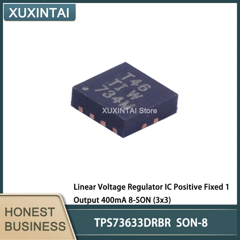 10Pcs/Lot New Original   TPS73633DRBR TPS73633 Linear Voltage Regulator IC Positive Fixed 1 Output 400mA 8-SON (3x3)