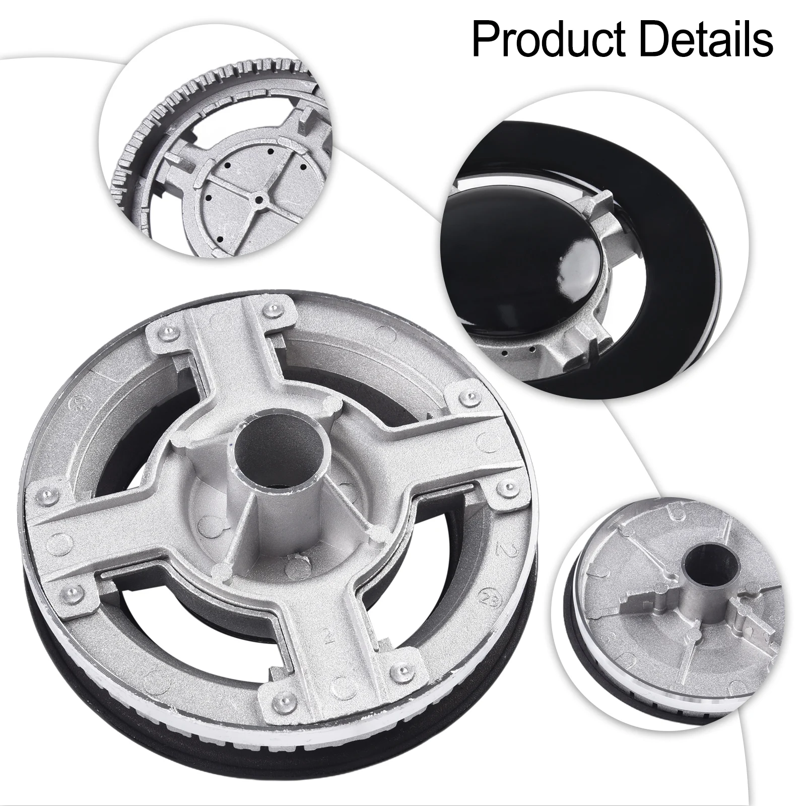 Gas Stove Burner Lid Set Materials Ensures Durability And Performance Uniform Heat Distribution Easy To Clean After Cooking