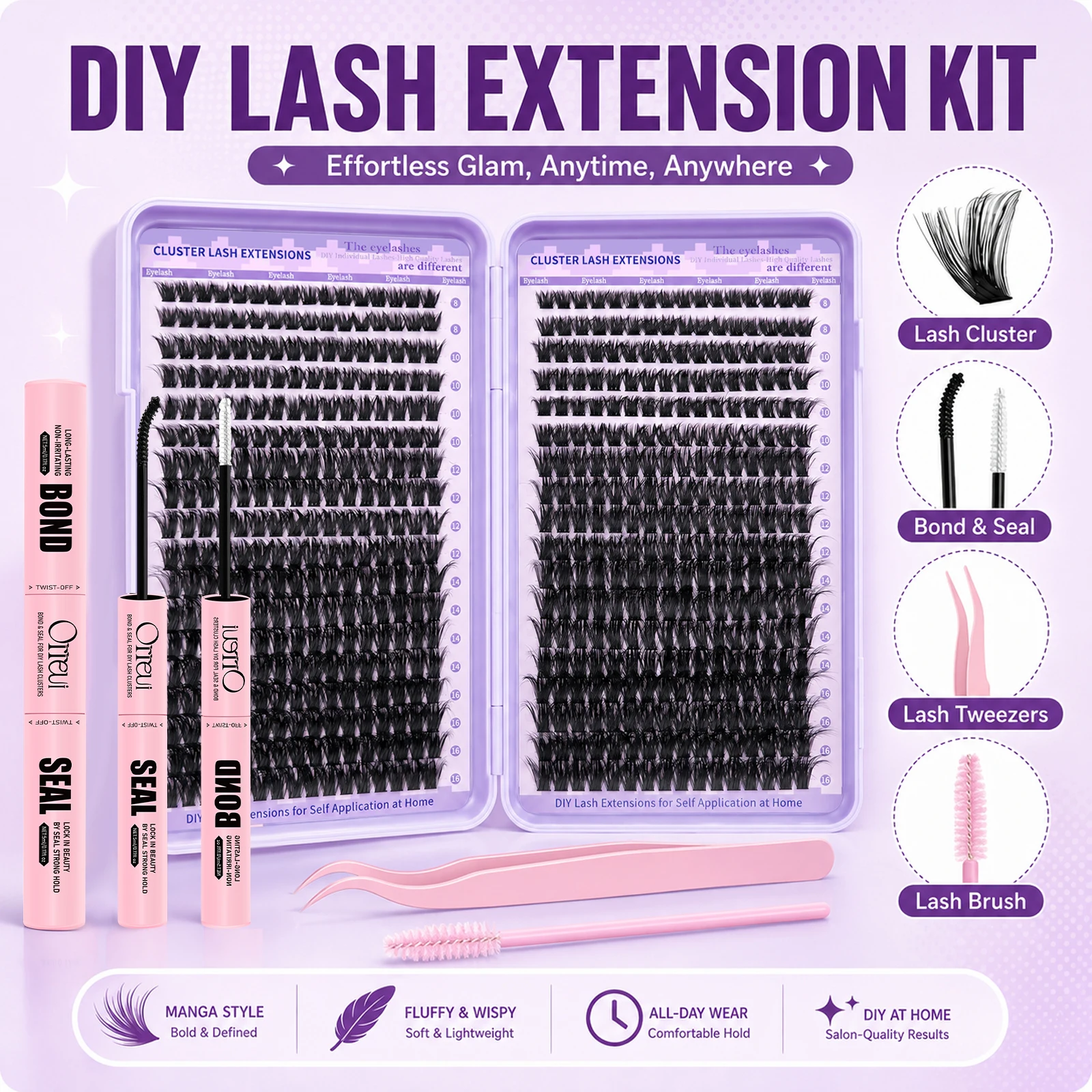ชุดขนตาปลอม 612 ชิ้น 80D 100D - Eyelash Extension Volume บทวิจารณ์และราคา