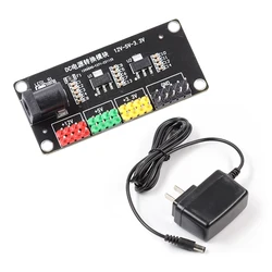 12 V to 3.3 V / 5 V / 12 V DC-DC Voltage Converter Multi-Output Step-Down Power Supply Module DIY Electronic Kit With Adapter