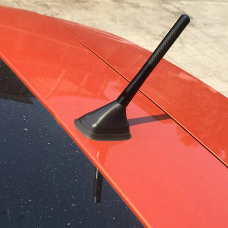 4.7 Inch 12cm Carbon Fiber Short Radio Antenna For Mercedes Smart 450 451 453 Fortwo Forfour Vehicle Logo Auto Accessories